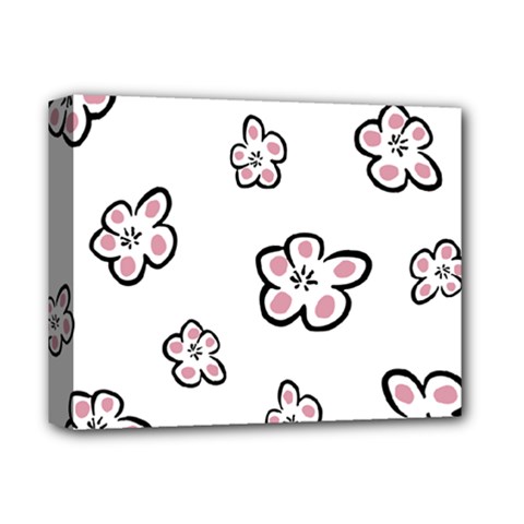 Plum Seamless Flower Deluxe Canvas 14  X 11  (stretched) by Mariart