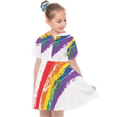 Watercolor Painting Rainbow Kids  Sailor Dress by Mariart