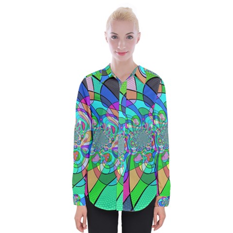 Retro Wave Background Pattern Womens Long Sleeve Shirt by Mariart