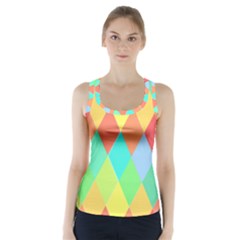 Low Poly Triangles Racer Back Sports Top by Pakrebo