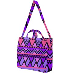 Seamless Purple Pink Pattern Square Shoulder Tote Bag by Pakrebo