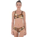 Autumn Leaf Mosaic Seamless Criss Cross Bikini Set View1