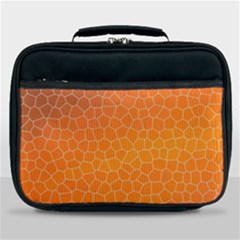 Orange Mosaic Structure Background Lunch Bag by Pakrebo