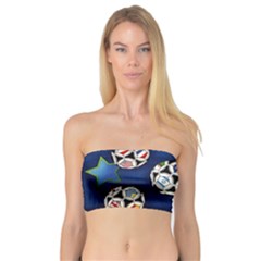 Textile Football Soccer Fabric Bandeau Top by Pakrebo