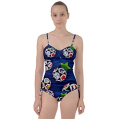 Textile Football Soccer Fabric Sweetheart Tankini Set by Pakrebo