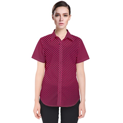 Red Black Pattern Background Women s Short Sleeve Shirt by Mariart