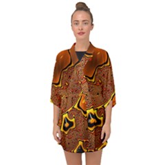 Fractal Julia Mandelbrot Art Half Sleeve Chiffon Kimono by Pakrebo