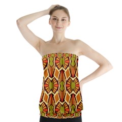 Geometry Shape Retro Trendy Symbol Strapless Top by Pakrebo