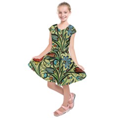 Mosaic Tile Art Ceramic Colorful Kids  Short Sleeve Dress by Pakrebo