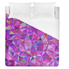 Pink Triangle Background Abstract Duvet Cover (queen Size) by Pakrebo