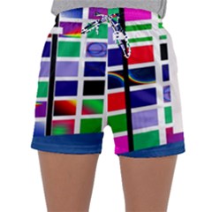 Color Graffiti Pattern Geometric Sleepwear Shorts by Pakrebo