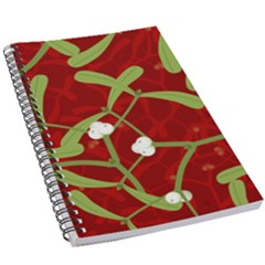 Mistletoe Christmas Texture Advent 5 5  X 8 5  Notebook by Pakrebo