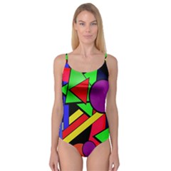 Background Color Art Pattern Form Camisole Leotard  by Pakrebo