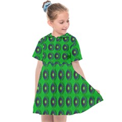 Texture Stucco Graphics Flower Kids  Sailor Dress by Pakrebo