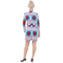 Line Art Geometric Design Line Button Long Sleeve Dress View2