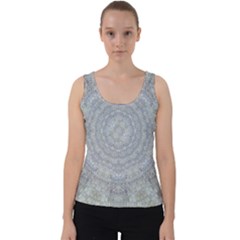 Lace Flower Planet And Decorative Star Velvet Tank Top by pepitasart