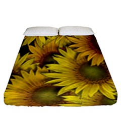 Surreal Sunflowers Fitted Sheet (king Size) by retrotoomoderndesigns