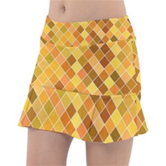 Square Pattern Diagonal Tennis Skirt by Mariart