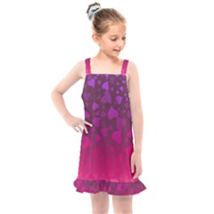 Purple Pink Hearts  Kids  Overall Dress by LoolyElzayat