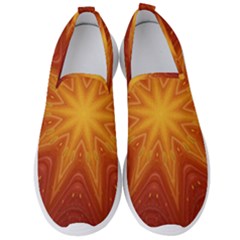 Fractal Wallpaper Colorful Abstract Men s Slip On Sneakers by Mariart