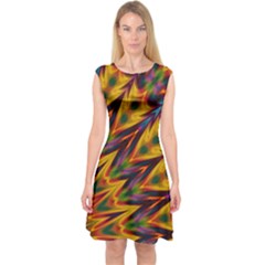 Background Abstract Texture Chevron Capsleeve Midi Dress by Mariart