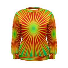 Kaleidoscope Background Mandala Red,green Sun Women s Sweatshirt by Mariart