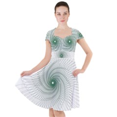 Spirograph Pattern Cap Sleeve Midi Dress by Mariart