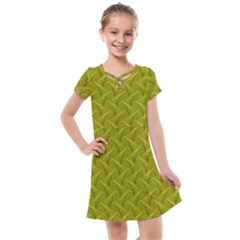 Autumn Leaves Pattern Kids  Cross Web Dress by LoolyElzayat