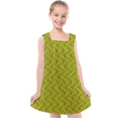 Autumn Leaves Pattern Kids  Cross Back Dress by LoolyElzayat