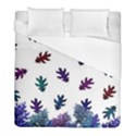 Blue Purple Leaves Duvet Cover (Full/ Double Size) View1