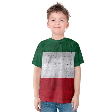 Flag Patriote Quebec Patriot Red Green White Grunge Separatism Kids  Cotton Tee by Quebec