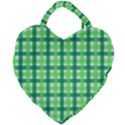 Sweet Pea Green Gingham Giant Heart Shaped Tote View2