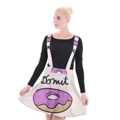 Donuts Sweet Food Suspender Skater Skirt by Mariart