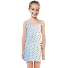 Diagonal Seamless Line Design Kids  Summer Sun Dress by LoolyElzayat