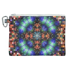 Mosaic Kaleidoscope Form Pattern Canvas Cosmetic Bag (xl) by Pakrebo