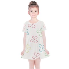 Flower Background Nature Floral Kids  Simple Cotton Dress by Mariart