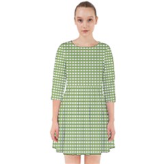 Green Gingham Smock Dress by retrotoomoderndesigns