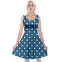 Turquoise Polka Dot Reversible Velvet Sleeveless Dress View1