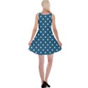 Turquoise Polka Dot Reversible Velvet Sleeveless Dress View2