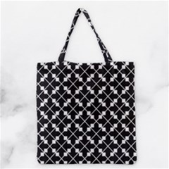 Black And White Fantasy Grocery Tote Bag by retrotoomoderndesigns