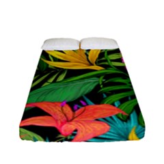 Tropical Adventure Fitted Sheet (full/ Double Size) by retrotoomoderndesigns