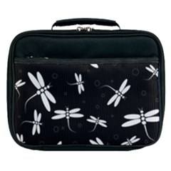 Dragonflies Pattern Lunch Bag by Valentinaart