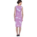 Dragonflies pattern Sleeveless Velvet Midi Dress View2