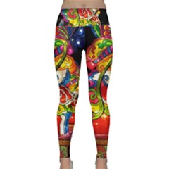 Dragon Lights Centerpiece Lightweight Velour Classic Yoga Leggings by Riverwoman