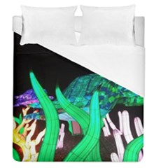 Dragon Lights Turtle Duvet Cover (queen Size) by Riverwoman