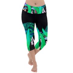 Dragon Lights Turtle Lightweight Velour Capri Yoga Leggings by Riverwoman