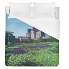 Lurie Garden Salvia River Duvet Cover (queen Size) by Riverwoman