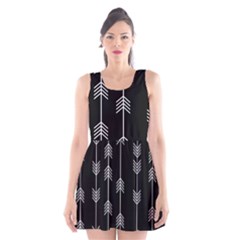 Black And White Abstract Pattern Scoop Neck Skater Dress by Valentinaart