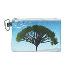 Tree And Blue Sky Canvas Cosmetic Bag (medium) by LoolyElzayat