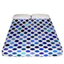 Shades Of Blue Polka Dots Fitted Sheet (California King Size) View1